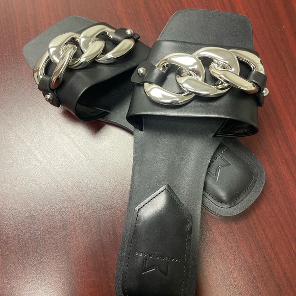 Marc Fischer LTD, NEW, EXCELLENT condition, black/silver slip-ons, W 8M - Picture 2 of 7